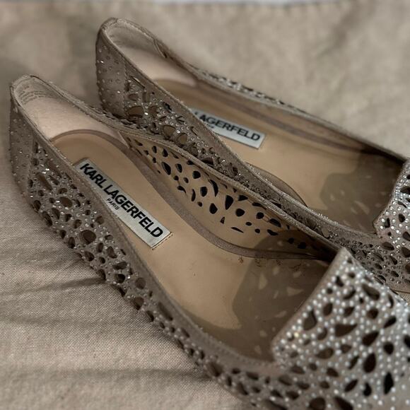 KARL LAGERFELD 😎 Paris: “The Nina” - Diamond Studded Slip-On Flats (Size 7) - Picture 11 of 15